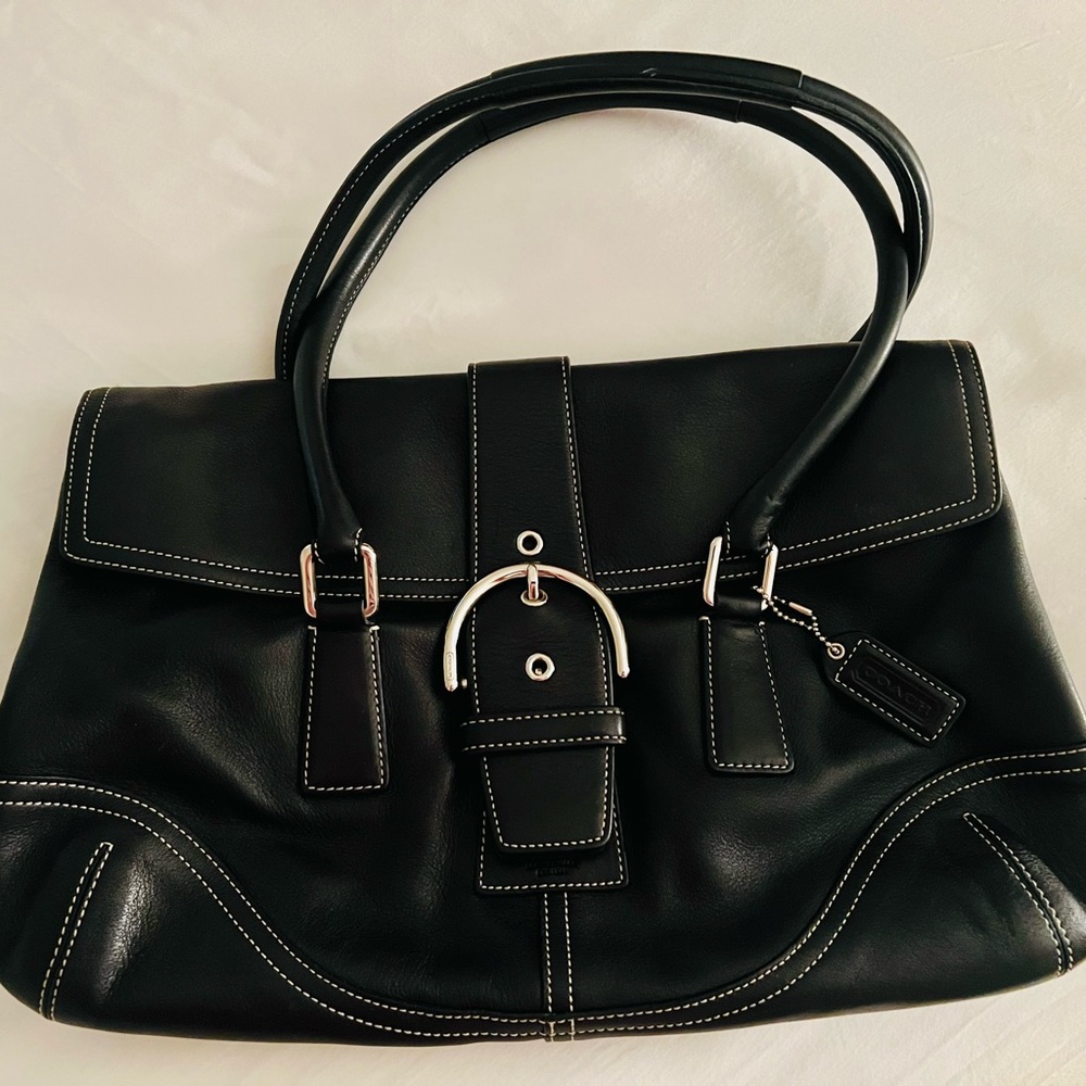 🔥 NEAR MINT Coach Style 9550 Soho Tote, Black Leather - Near Mint Condition!